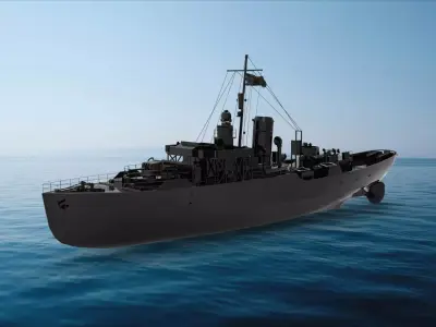 Flower-class corvette 3D model