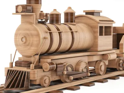 train wood 3D model