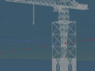 Imperial Japanese Navy Type3 Jib Crane Free 3D model