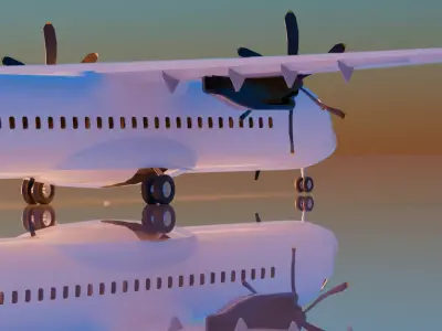 atr 72 600 white Low-poly 3D model