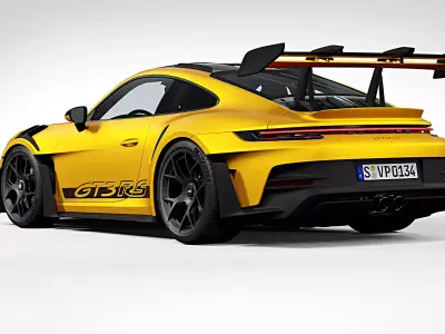 2023 Porsche 911 GT3 RS Yellow 3D model