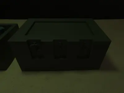 GunChest box with pen in it Free 3D model