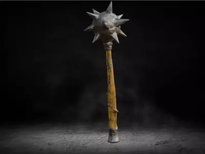 Medieval War Mace Low-poly 3D Model Low-poly 3D model