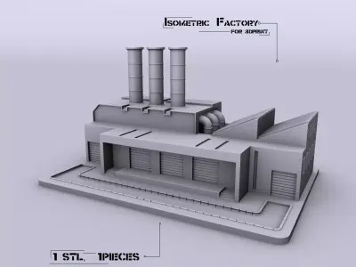 8 - isometric factory Collection 3D print model purchase