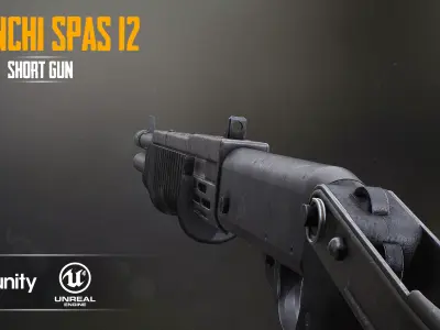 FRANCHI SPAS12 Low-poly 3D model