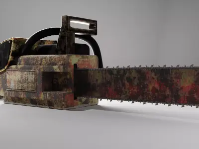Rusty Chainsaw Free 3D model