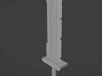 Gameready Stylized Fantasy Sword Free low-poly 3D model