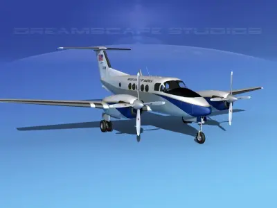 Beechcraft UC-12Q Huron V11 US GOV 3D model
