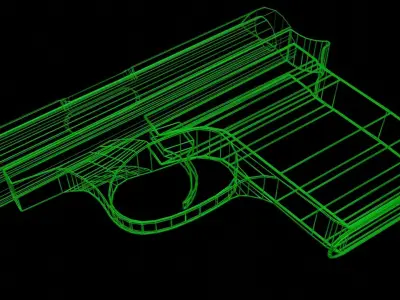 Czech Republic Pistol CZ ou garruchinha tcheca Low-poly 3D model