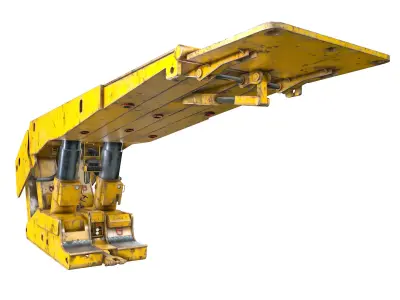 Longwall Mining Roof Support Low-poly 3D model