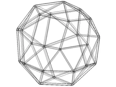 Wireframe Snub Cube 3D print model