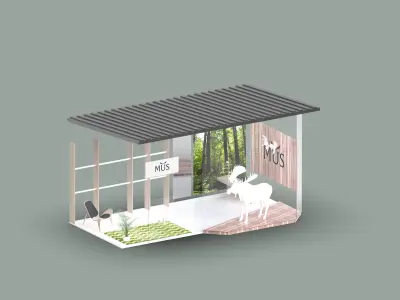Popup Store Base Free low-poly 3D model