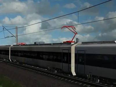 Hundai Rotem HRCS2  train production company Low-poly 3D model