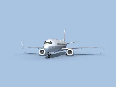 Boeing 737-800 Unmarked 1 3D model