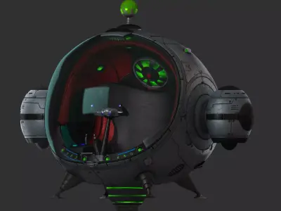cartoon fly machine aircraft 3D model