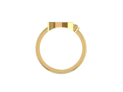 - Old English font ring P 3D print model