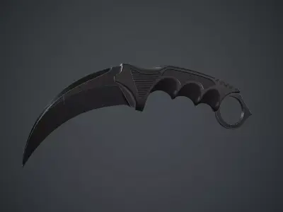 Military Karambit Knife PBR Game Ready Low-poly 3D model