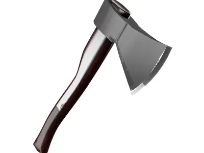 chopping axe Low-poly 3D model