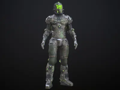 Sci-fi Character 3 Low-poly 3D model