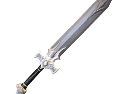 crystal sword game reader Low-poly 3D model