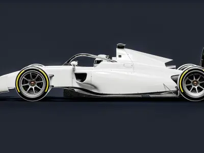 Dallara F2 2024 Formula 2 Race Car White Mockup 3D model