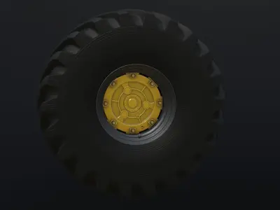 Dual wheels for tractor K-700 in the collection Free low-poly 3D model