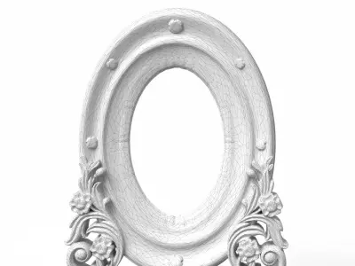 Decorative Mirror Vintage  Low-poly 3D model
