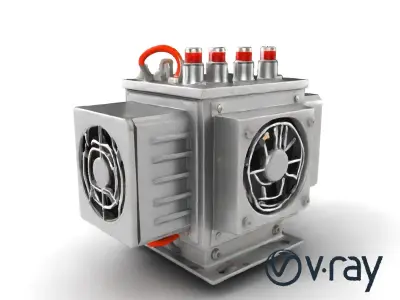 Energy-Efficient Transformer Unit with Advanced Features mode... Low-poly 3D model