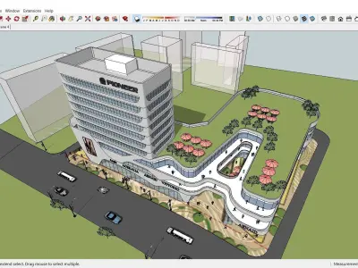 Sketchup Commercial Complex M2 3D model