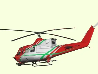 Fire rescue helicopter Helitack Free 3D model