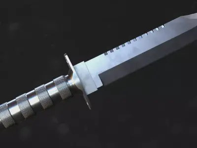 Combat Knife  Low Poly PBR Low-poly 3D model