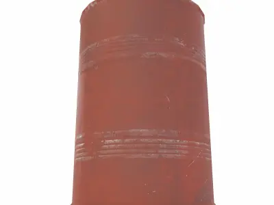 Oil drum lowpoly 3d model Free low-poly 3D model