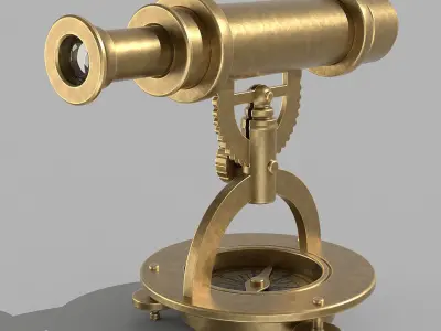 Desk telescope 3D model