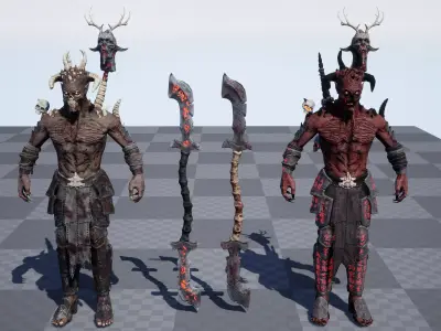 Fantasy Spear Low-poly 3D model