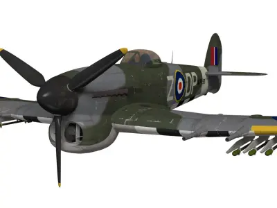 hawker typhoon  MK1b 3D model