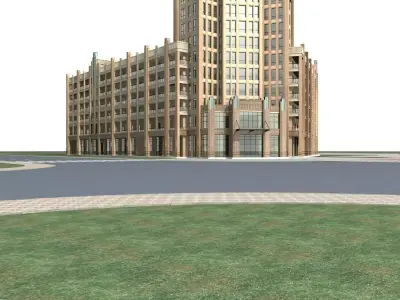Hotel Building 3D model 109