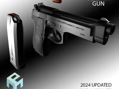 Beretta 9M gun 3D model