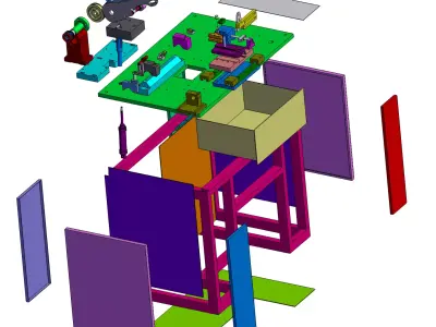 Vintage Precision Lathe Machine  3D model