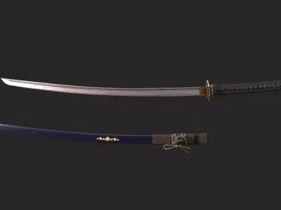 katana sword 3D model purchase
