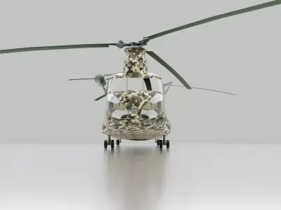 Realistic Military Transport Helicopter 3D Model High Quality 3D model