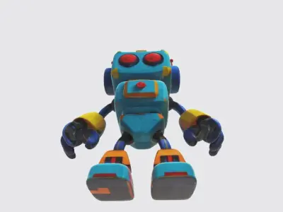 low-poly toy robot Low-poly 3D model