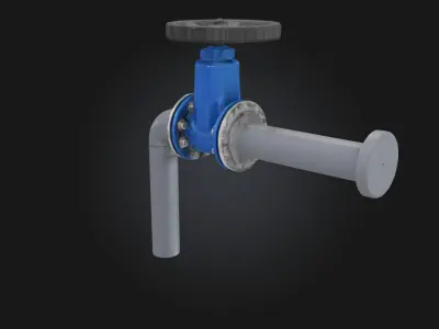 Valve Mechanism Functional Control Component 3D model