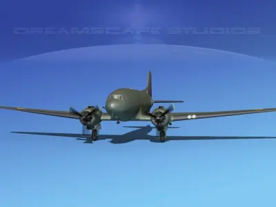 Douglas C-47 Dakota RAAF 3D model
