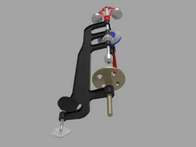Old type of drill with regulator 3D model
