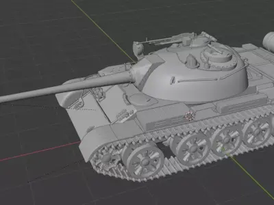 T-55 tank 3D print model