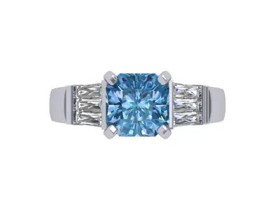 Asscher Ring 3D print model shop