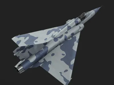 Mirage 2000 Low-poly 3D model