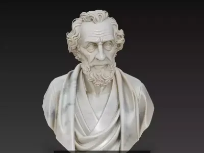 Classical Marble Elder Bust Collection 3D Model Pack