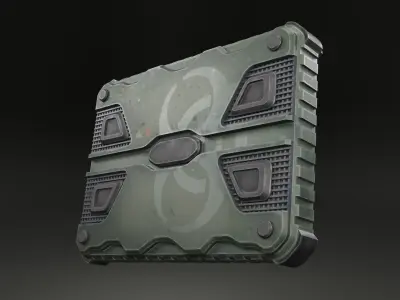 Military tablet Low-poly 3D model