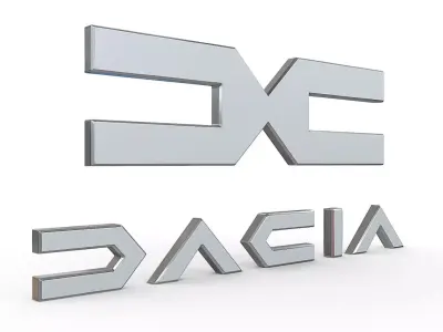 dacia new logo 3D model